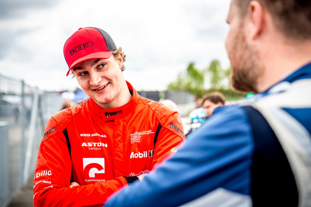 Gustav Krogh i svær Porsche Carrera Cup-premiere på Anderstorp.
(Foto: Porsche Carrera Cup Scandinavia)